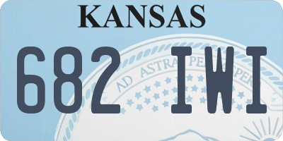 KS license plate 682IWI