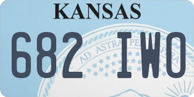 KS license plate 682IWO