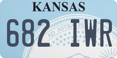 KS license plate 682IWR