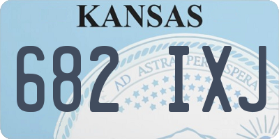 KS license plate 682IXJ