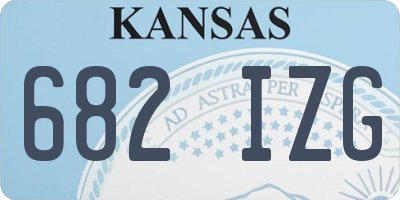 KS license plate 682IZG