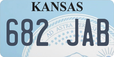 KS license plate 682JAB