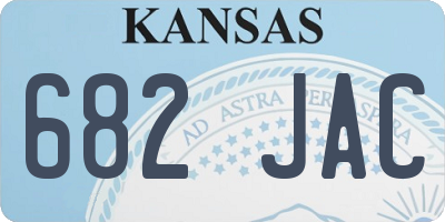 KS license plate 682JAC