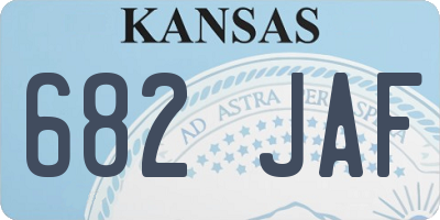 KS license plate 682JAF