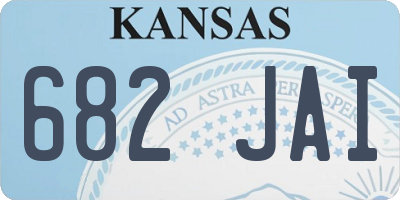 KS license plate 682JAI