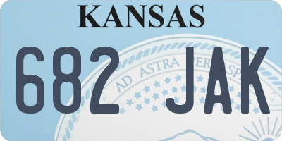 KS license plate 682JAK