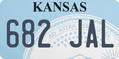 KS license plate 682JAL