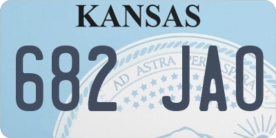 KS license plate 682JAO