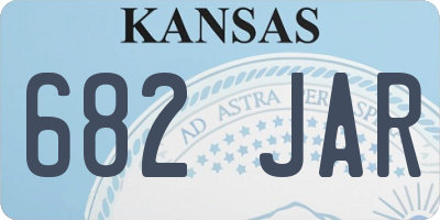KS license plate 682JAR