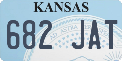 KS license plate 682JAT
