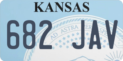 KS license plate 682JAV