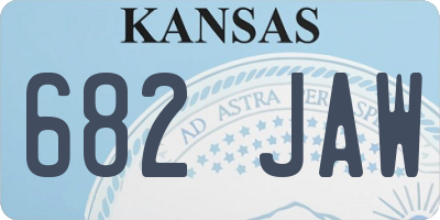KS license plate 682JAW