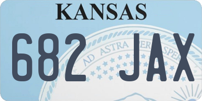 KS license plate 682JAX