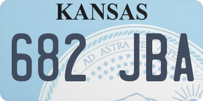 KS license plate 682JBA