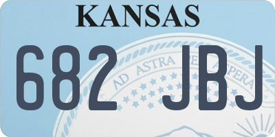 KS license plate 682JBJ