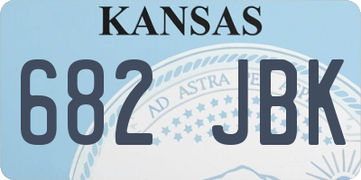 KS license plate 682JBK