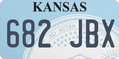 KS license plate 682JBX