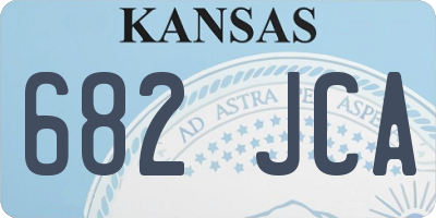 KS license plate 682JCA