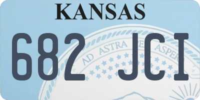 KS license plate 682JCI