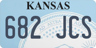 KS license plate 682JCS
