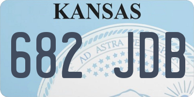 KS license plate 682JDB