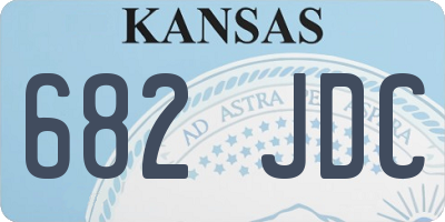 KS license plate 682JDC