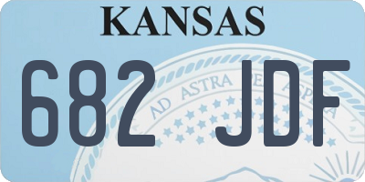 KS license plate 682JDF