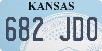 KS license plate 682JDO