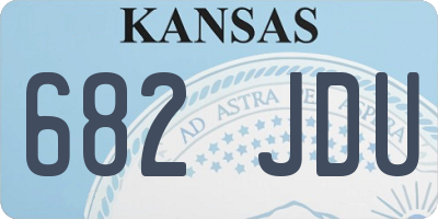 KS license plate 682JDU