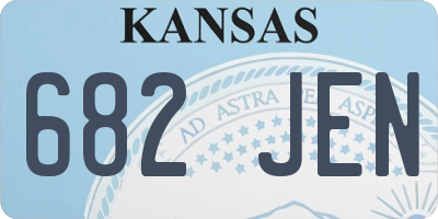 KS license plate 682JEN