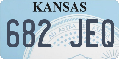 KS license plate 682JEQ