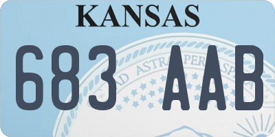 KS license plate 683AAB