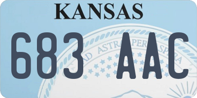 KS license plate 683AAC