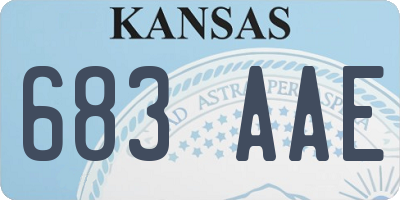 KS license plate 683AAE
