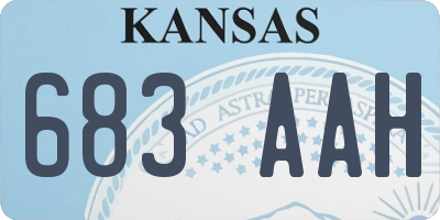 KS license plate 683AAH