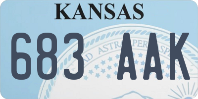 KS license plate 683AAK