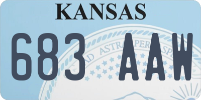 KS license plate 683AAW