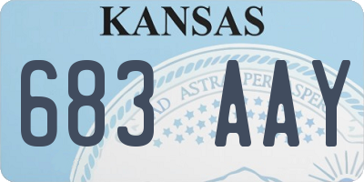 KS license plate 683AAY