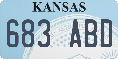 KS license plate 683ABD