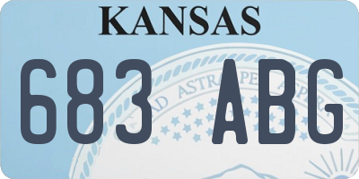 KS license plate 683ABG