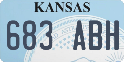 KS license plate 683ABH