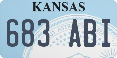KS license plate 683ABI
