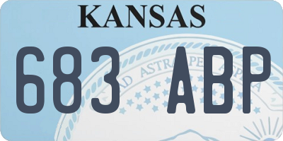 KS license plate 683ABP
