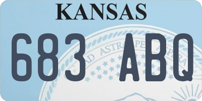 KS license plate 683ABQ