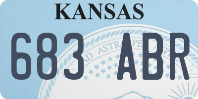KS license plate 683ABR