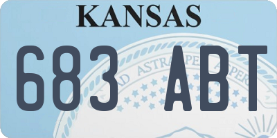KS license plate 683ABT