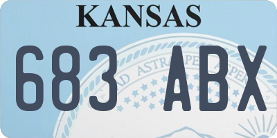 KS license plate 683ABX