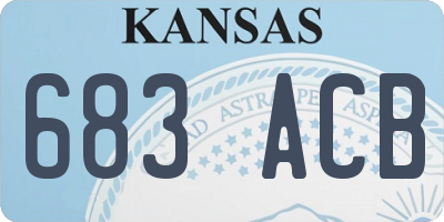 KS license plate 683ACB