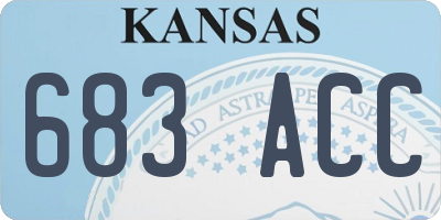 KS license plate 683ACC