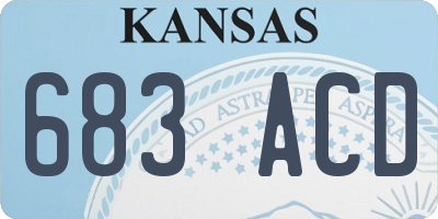 KS license plate 683ACD